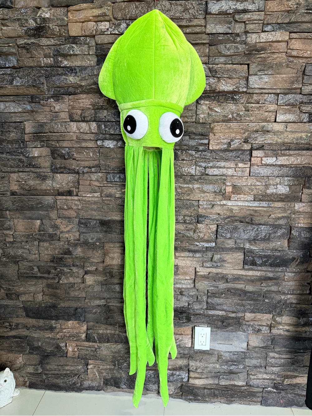 Kids Green Squid Costume Hat with Long Tentacles